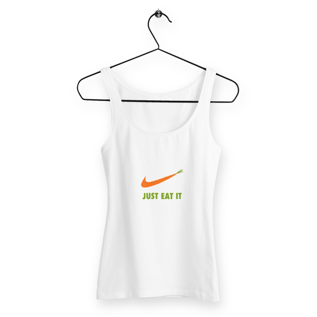 Image back Débardeur femme just eat it vert