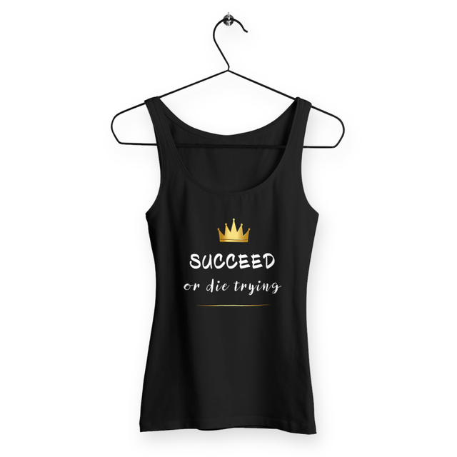 Image back Débardeur femme succeed or die trying