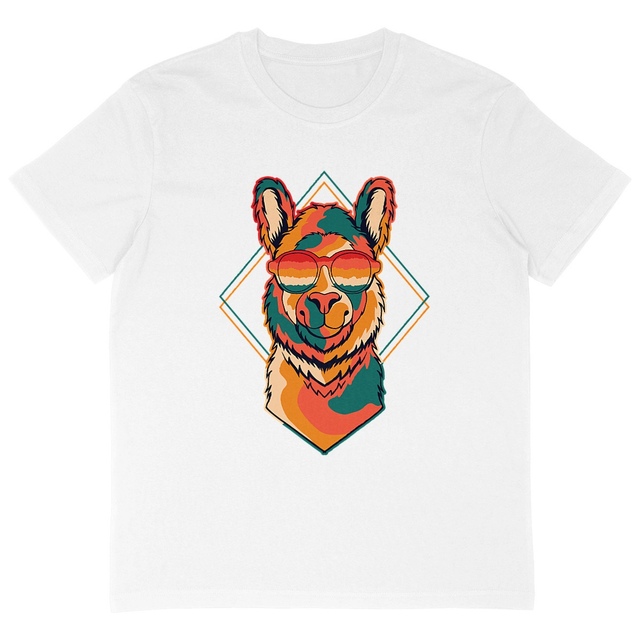 Image back T-shirt homme oversize lama miami