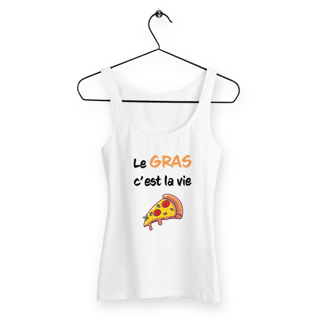 Image back Débardeur femme le gras c'est la vie