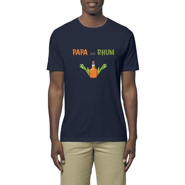 Image front T-shirt homme papa au rhum