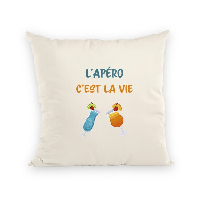 Image back Coussin l'apéro c'est la vie