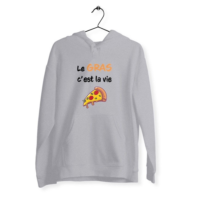 Image back Sweat unisexe le gras c'est la vie