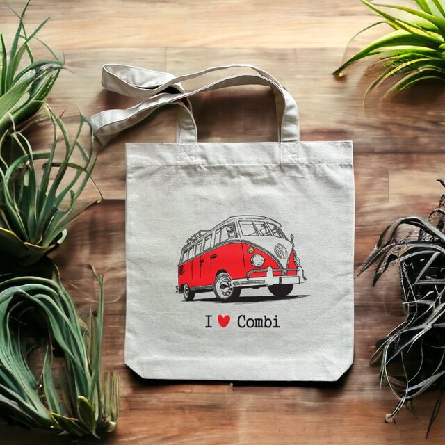 Image front Sac coton I love combi