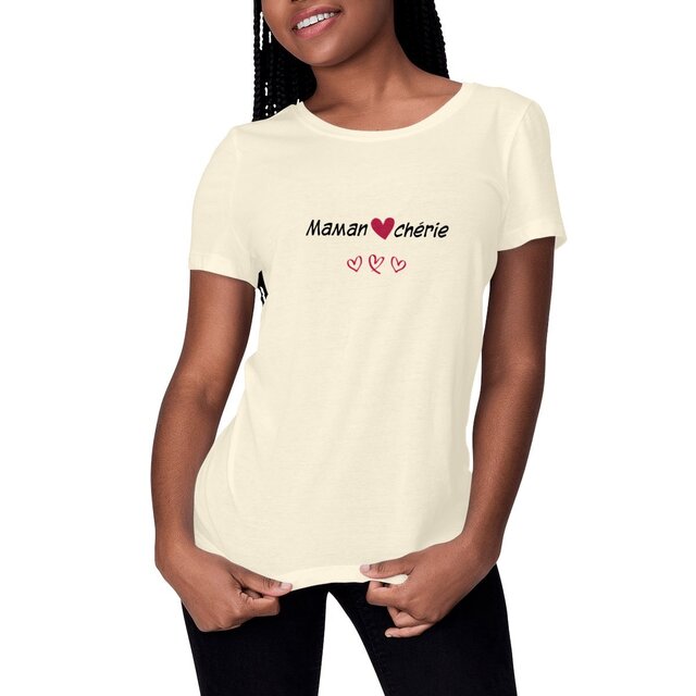 Image front T-shirt femme femme maman chérie