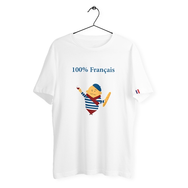 Image back T-shirt homme 100% français France édition