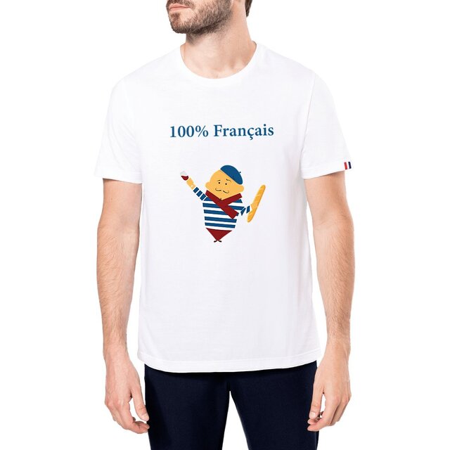 Image front T-shirt homme 100% français France édition