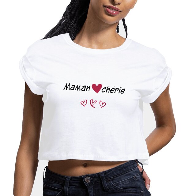 Image front Crop top maman chérie