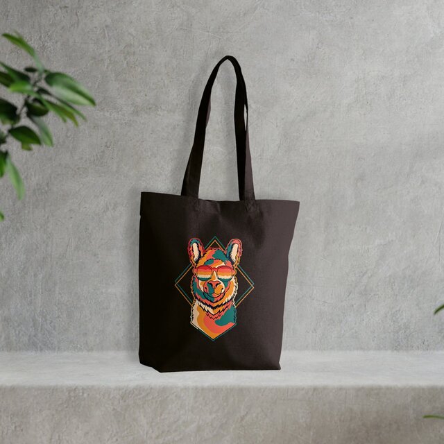 Image front Sac coton lama miami