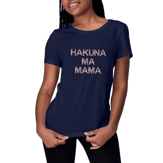 Image front T-shirt femme hakuna ma mama