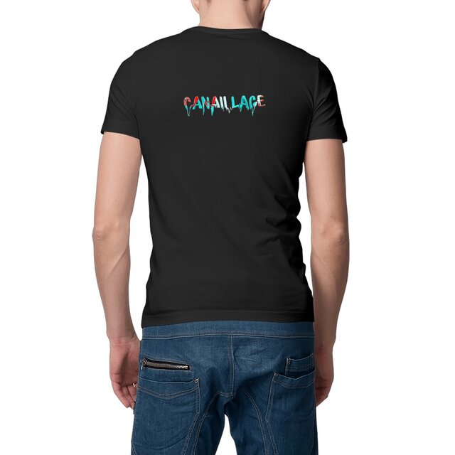 Image front T-shirt homme luxe canaillage paint