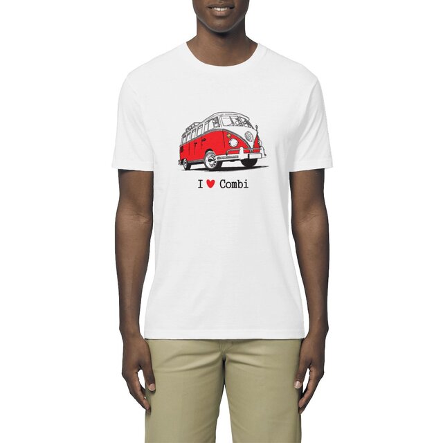 Image front T-shirt homme I love combi