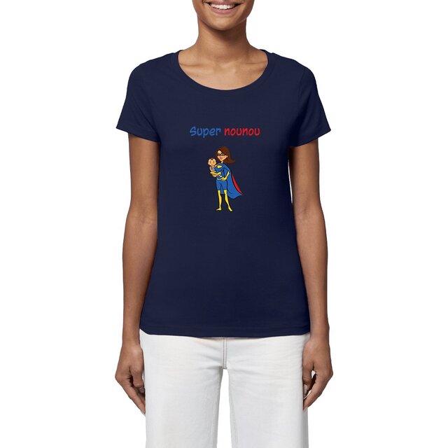 Image front T-shirt femme super nounou