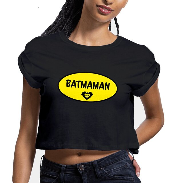 Image front Crop top batmaman