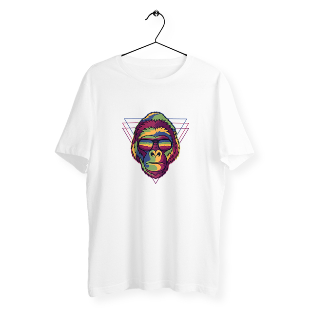 Image back T-shirt homme gorille miami