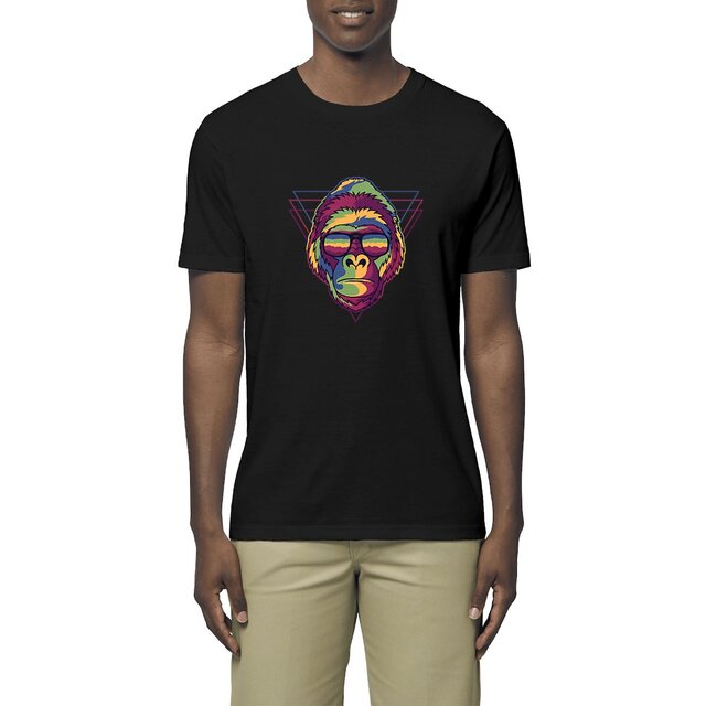 Image front T-shirt homme gorille miami