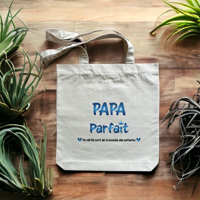 Image front Sac coton papa parfait