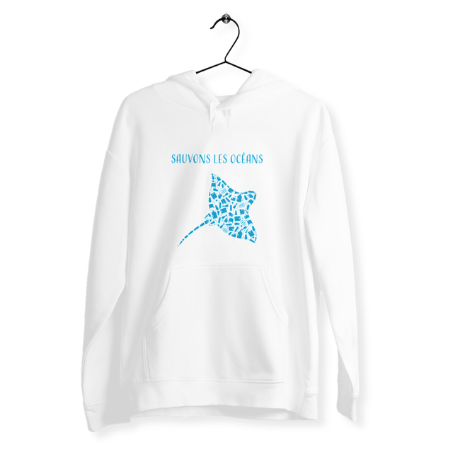 Image front Sweat unisexe sauvons les océans manta