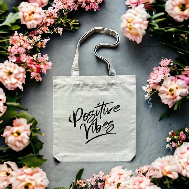Image front Sac coton positive vibes