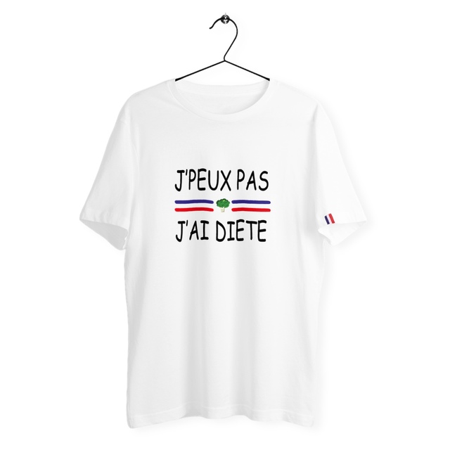 Image back T-shirt homme j peux pas j ai diete France édition