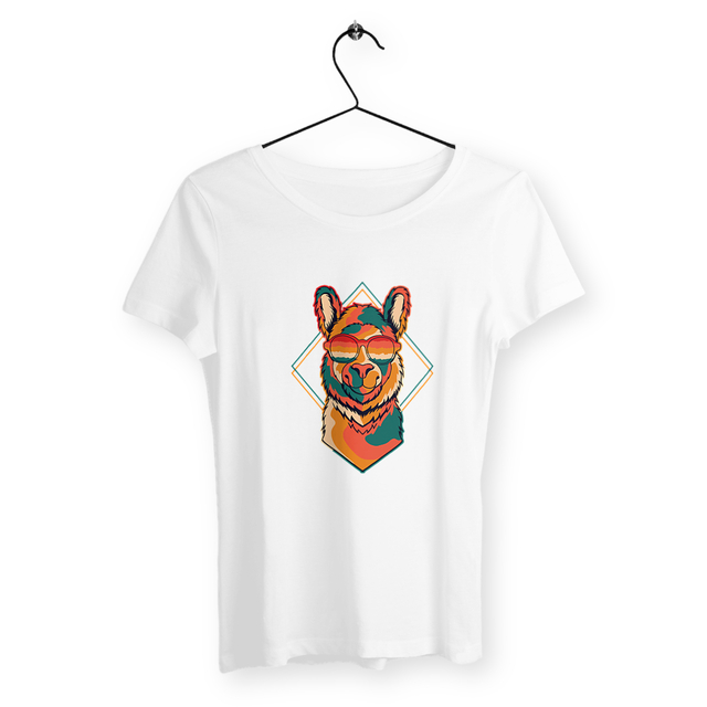 Image back T-shirt femme lama miami