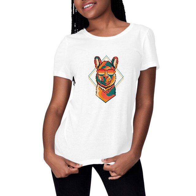 Image front T-shirt femme lama miami