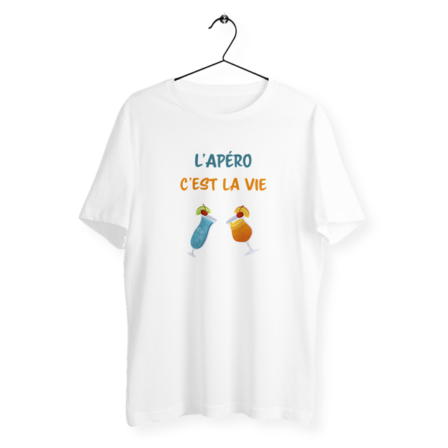 Image back T-shirt homme l'apéro c'est la vie