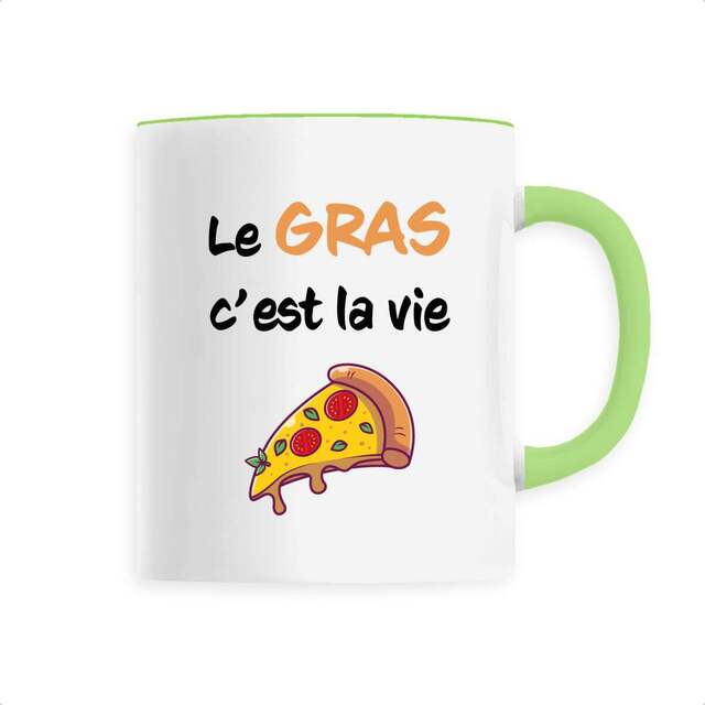 Image back Mug céramique le gras c'est la vie