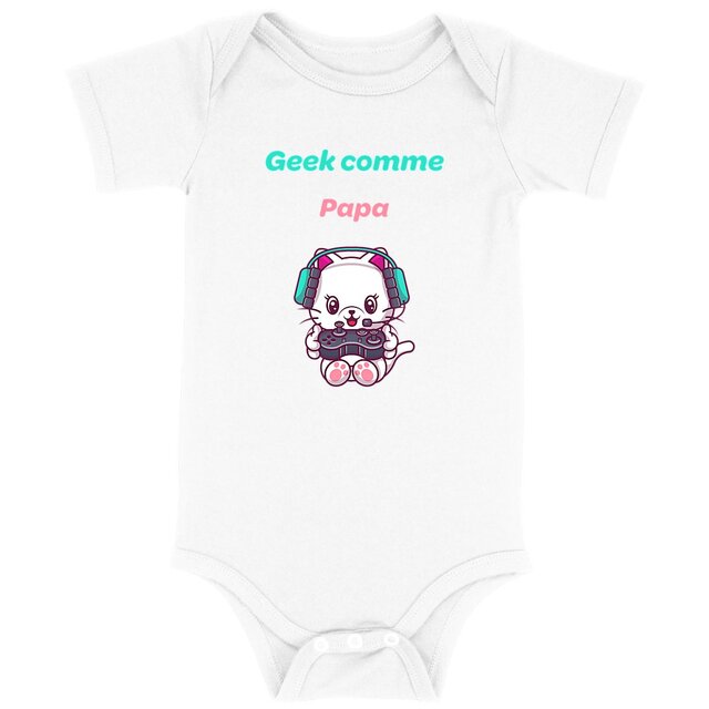 Image back Body geek comme papa chat