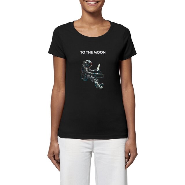 Image front T-shirt femme to the moon