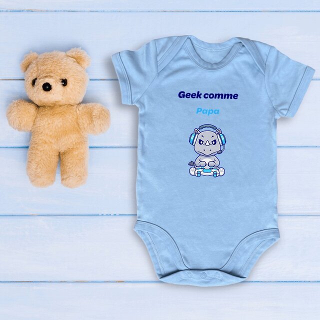 Image front Body geek comme papa rhinocéros