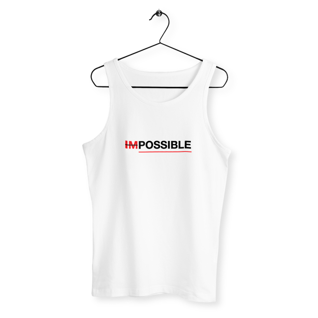Image back Débardeur homme "possible" blanc