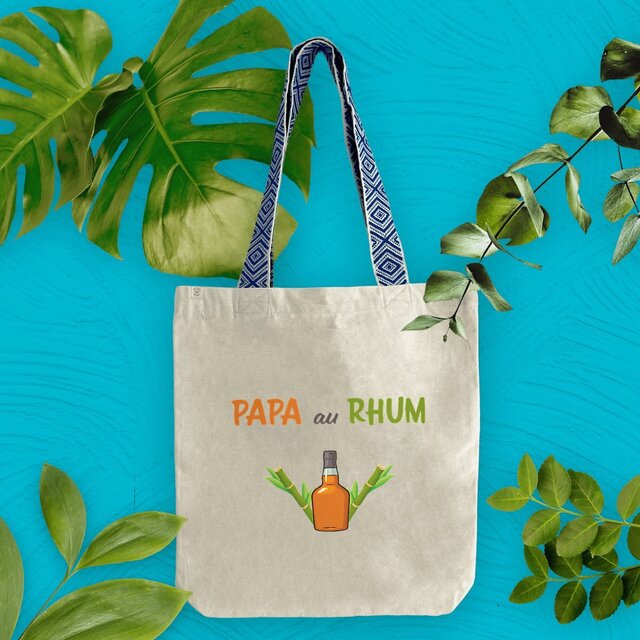 Image front Sac coton ethnique papa au rhum