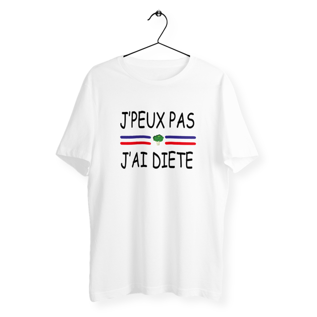 Image back t-shirt homme j peux pas j ai diete 