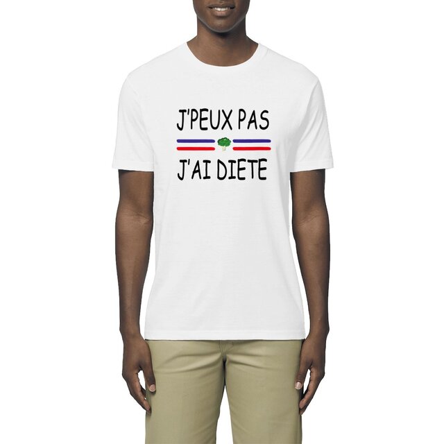 Image front t-shirt homme j peux pas j ai diete 