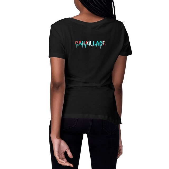 Image front T-shirt femme canaillage paint