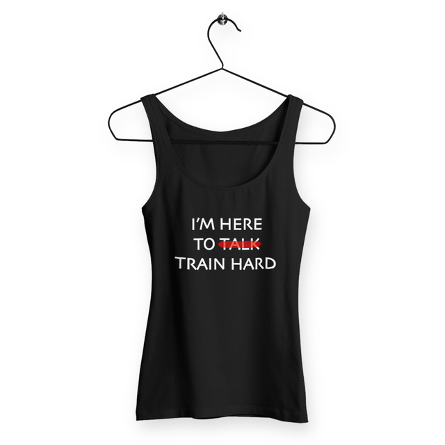 Image front Débardeur Femme I'm here to train hard