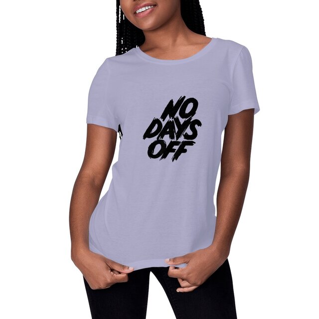 Image front T-shirt femme No days off
