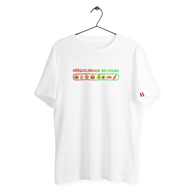 Image back T-shirt homme rééquilibrage en cours France édition