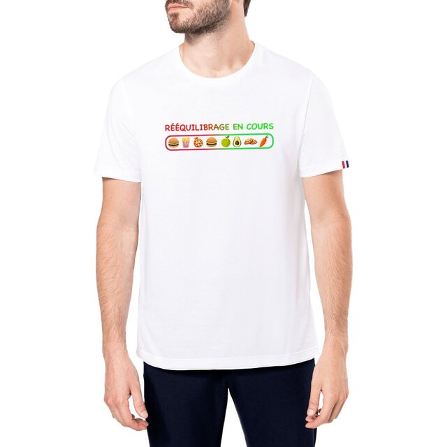 Image front T-shirt homme rééquilibrage en cours France édition
