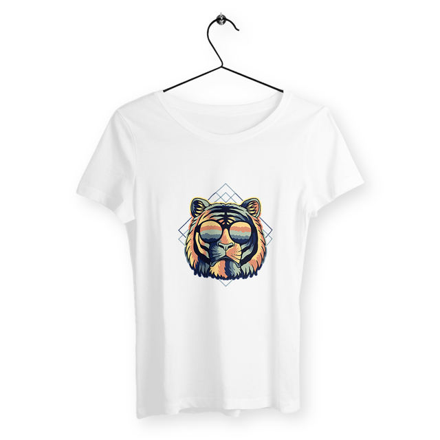 Image back T-shirt femme tigre miami