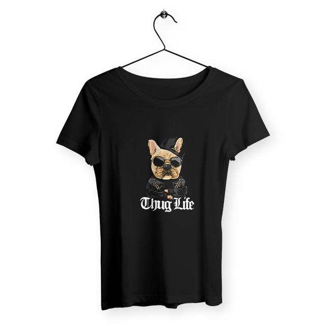 Image back T-shirt femme Thug life