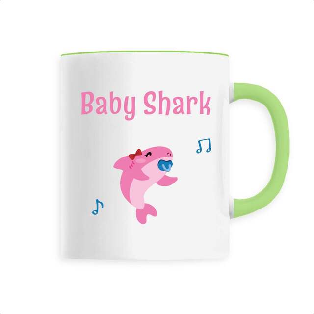 Image back Mug céramique baby shark rose