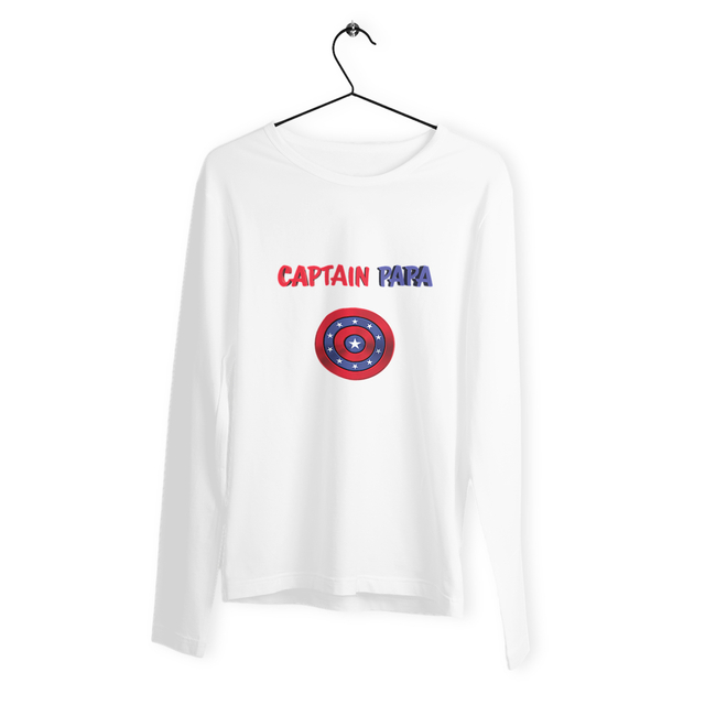 Image back T-shirt manches longues homme captain papa