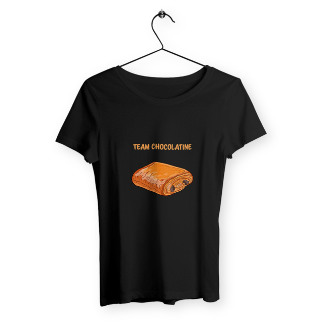 Image back T-shirt femme team chocolatine