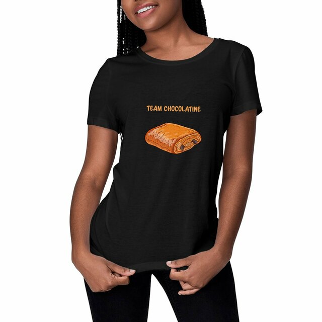 Image front T-shirt femme team chocolatine