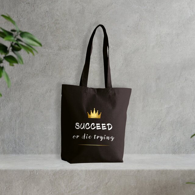 Image front Sac coton succeed or die trying