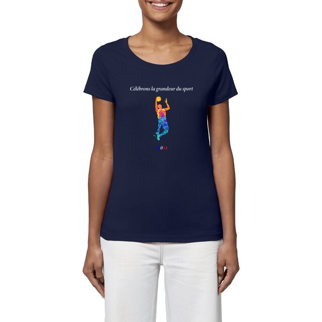 Image front T-shirt femme basket