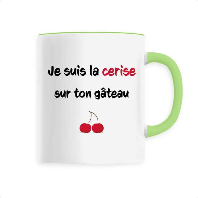 Image back Mug céramique je suis la cerise sur ton gâteau