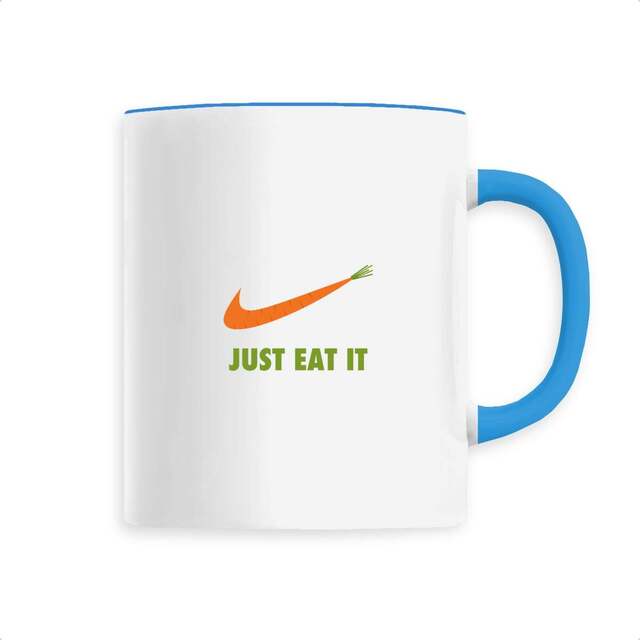 Image back Mug céramique just eat it vert